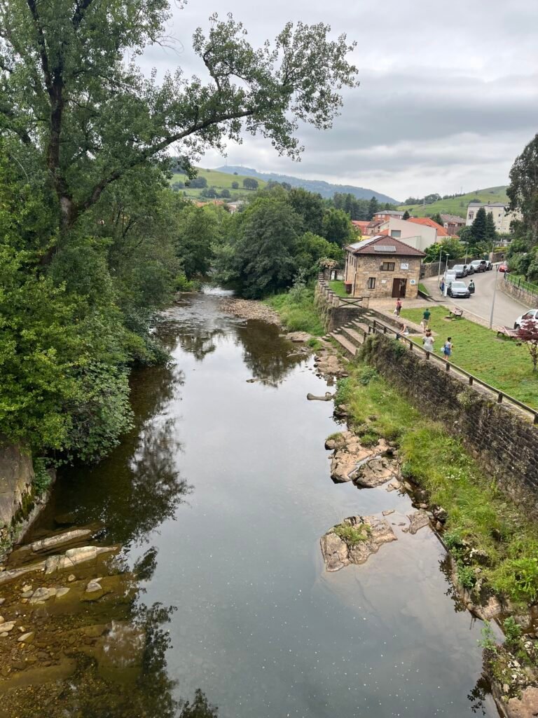 river passing in city